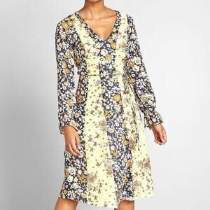 MODCLOTH Unique Persona Midi Dress Floral Hippie Peasant Cottagecore - Sz 2 NWT